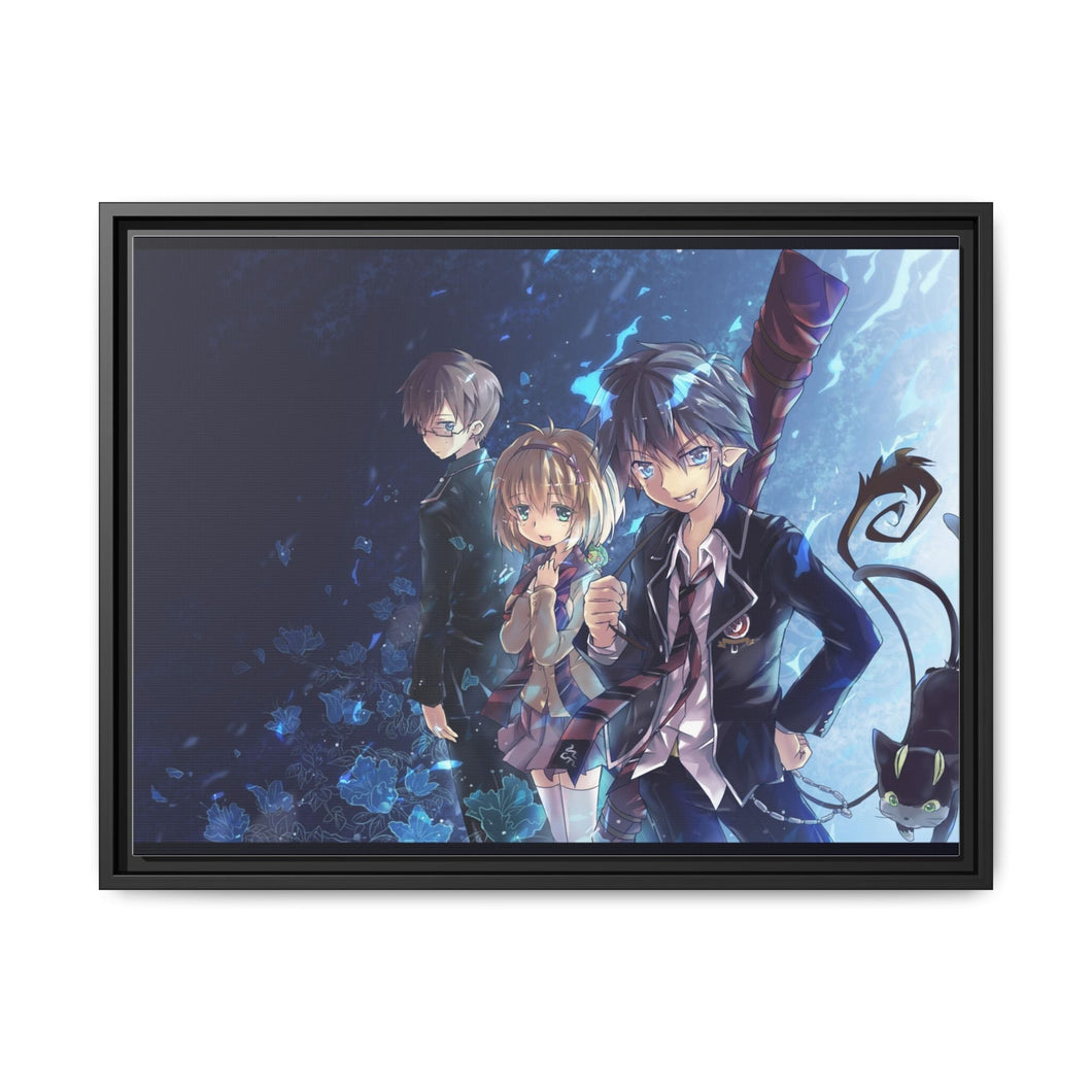 Rin,Yukio and Shiemi Canvas Framed Art Print