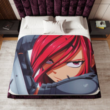 Load image into Gallery viewer, Fairy Tail Erza Scarlet Sherpa Blanket
