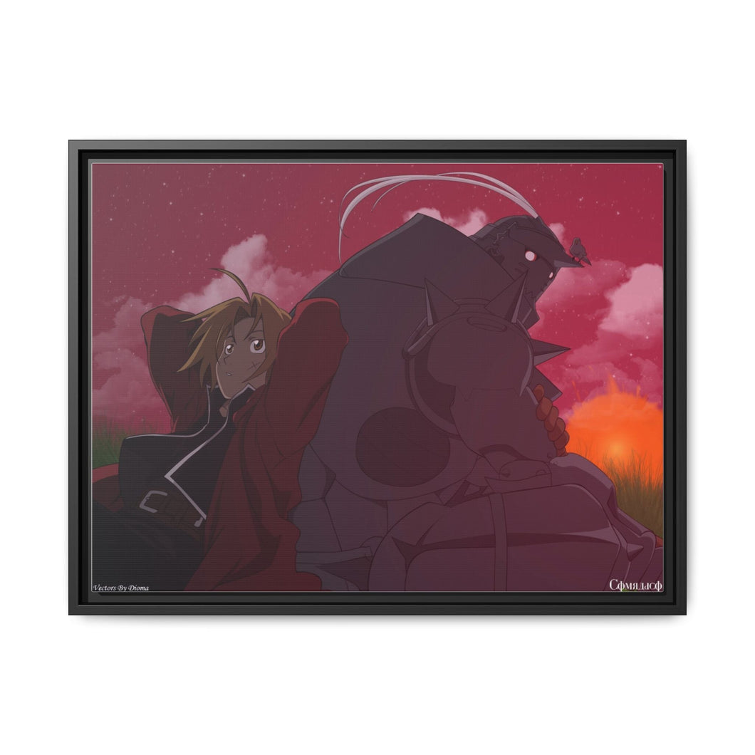Anime FullMetal Alchemistr Canvas Framed Art Print