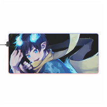 Load image into Gallery viewer, Blue Exorcist RGB LED Mouse Pad (Desk Mat)
