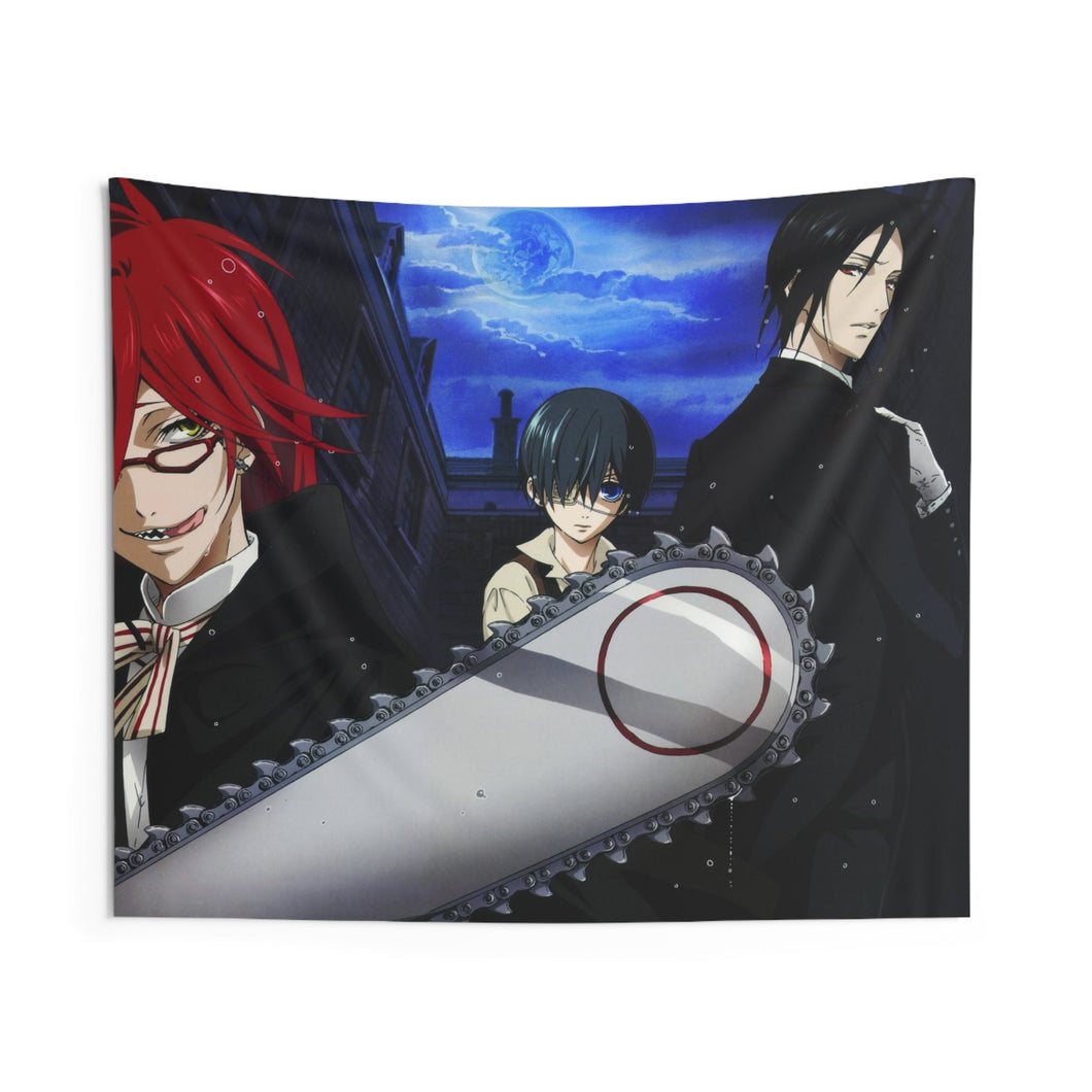 Black Butler Indoor Wall Tapestry