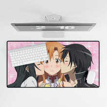 Load image into Gallery viewer, Kirito,Asuna and Yui Mouse Pad (Desk Mat)

