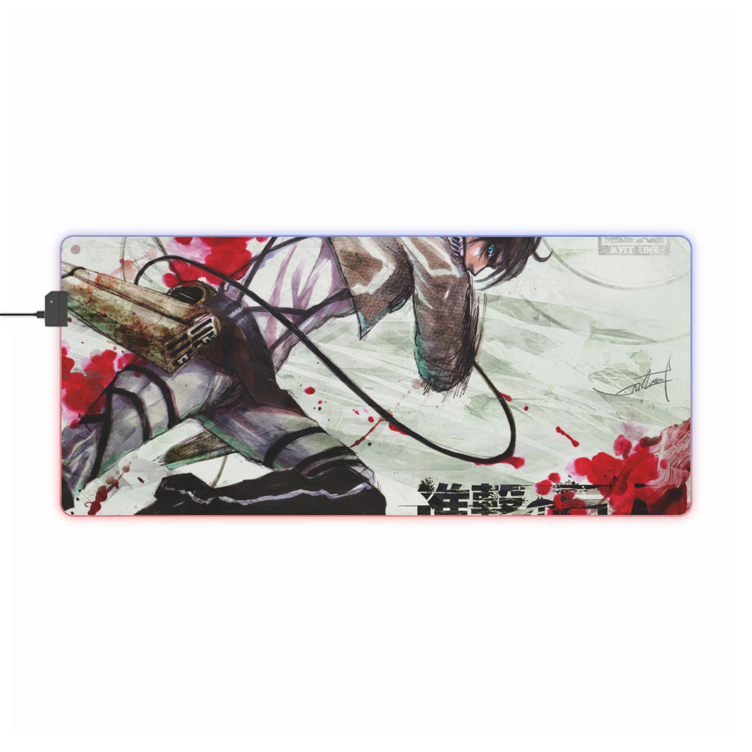 Shingeki no Kyojin - Eren Yeager RGB LED Mouse Pad (Desk Mat)