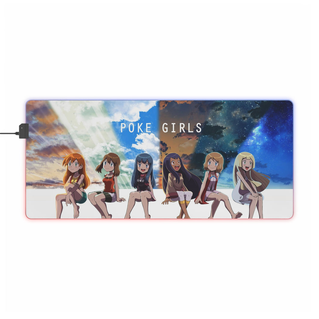 Poke Girls RGB LED Mouse Pad (Desk Mat)