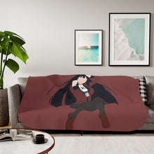 Load image into Gallery viewer, Jabami Yumeko,Kakegurui,Minimalist Sherpa Blanket
