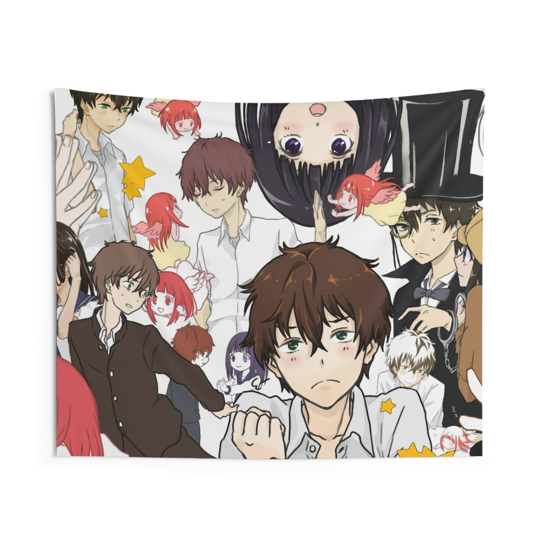 Eru Chitanda  And  Hōtarō Oreki Chibbi Indoor Wall Tapestry