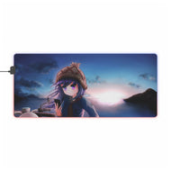 Girl with a scooter by RGB LED Mouse Pad (Desk Mat)