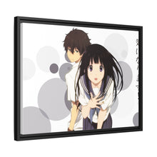 Load image into Gallery viewer, Eru Chitanda  And  Hōtarō Oreki Together Canvas Framed Art Print
