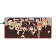 Load image into Gallery viewer, Mob Psycho 100 Arataka Reigen, Ekubo, Ritsu Kageyama, Teruki Hanazawa RGB LED Mouse Pad (Desk Mat)
