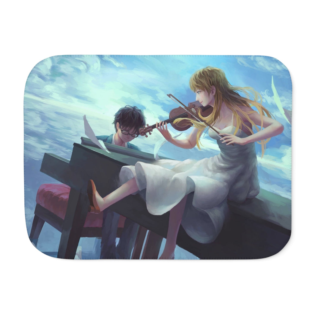 Anime Your Lie in April Sherpa Blanket
