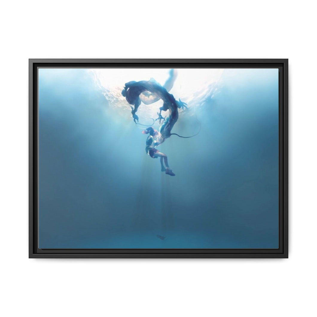 Anime Spirited Away Canvas Framed Art Print