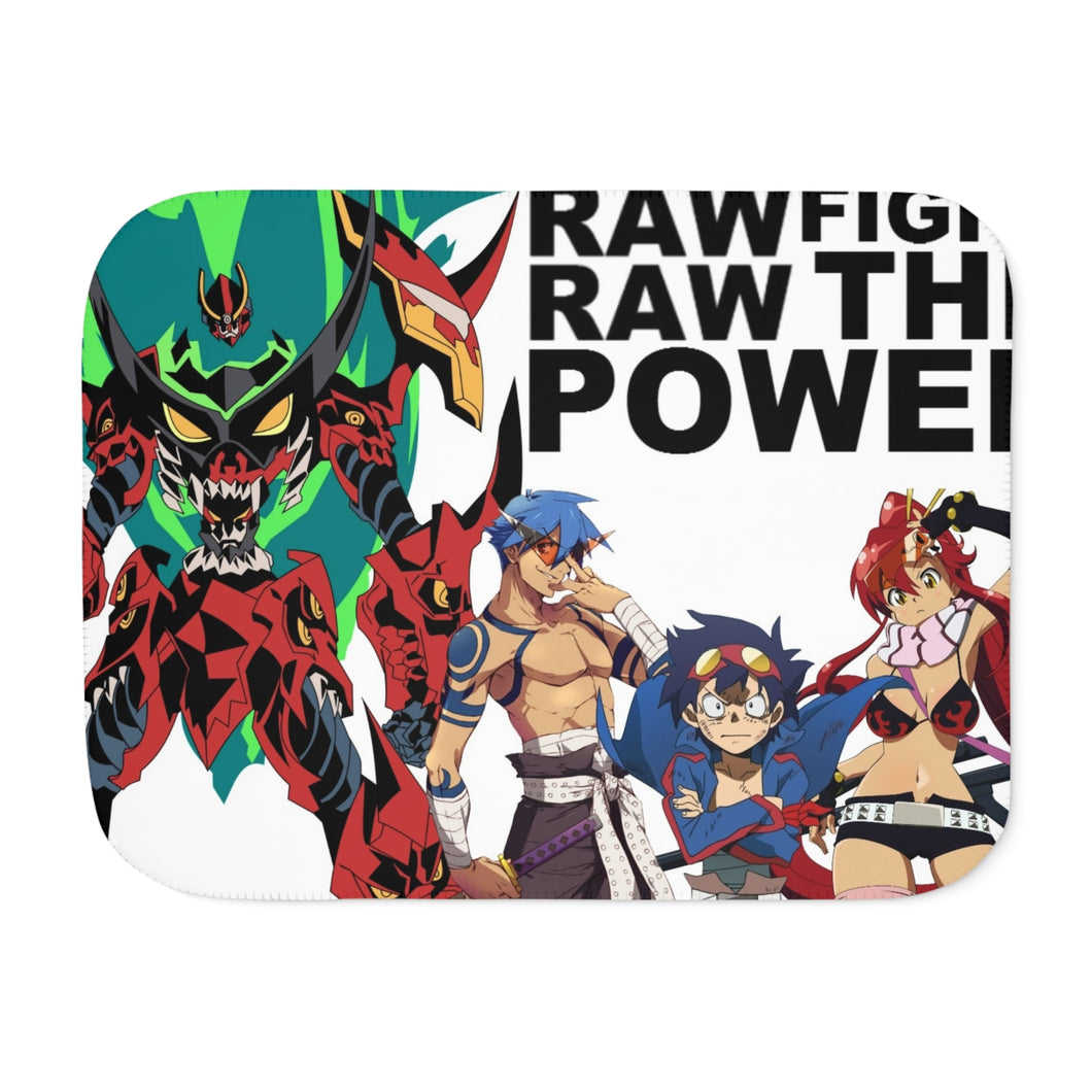 Raw Raw Fight The Power Sherpa Blanket