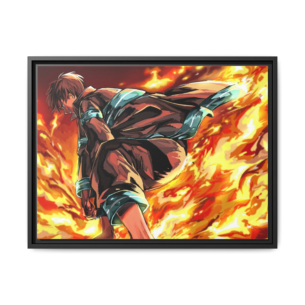 Fire Force Shinra Kusakabe Canvas Framed Art Print
