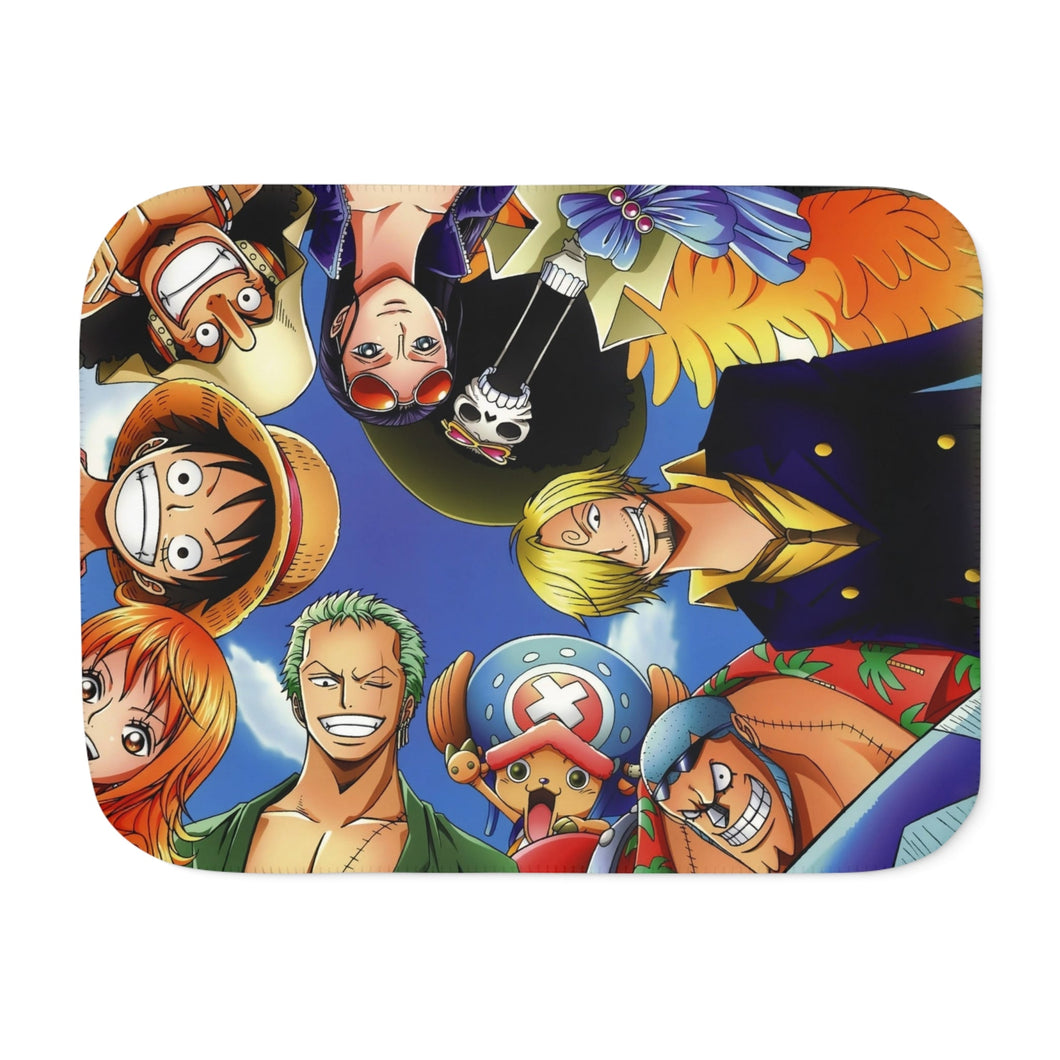 One Piece Monkey D. Luffy, Roronoa Zoro, Sanji, Nico Robin, Tony Tony Chopper Sherpa Blanket
