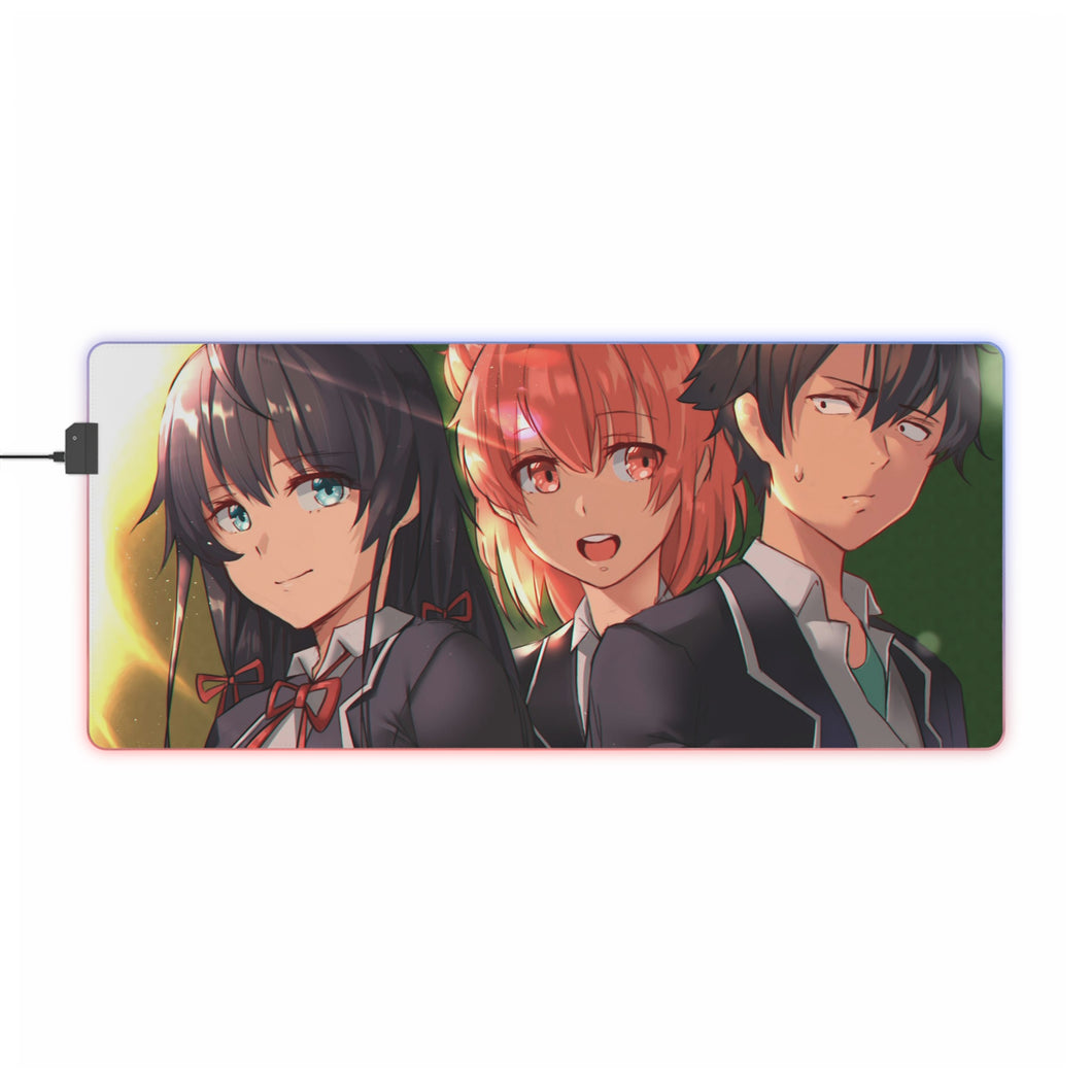 My Teen Romantic Comedy SNAFU Hachiman Hikigaya, Yukino Yukinoshita, Yui Yuigahama RGB LED Mouse Pad (Desk Mat)