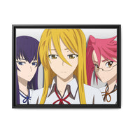 S.S.S Saeko, Shizuka e Saya Canvas Framed Art Print