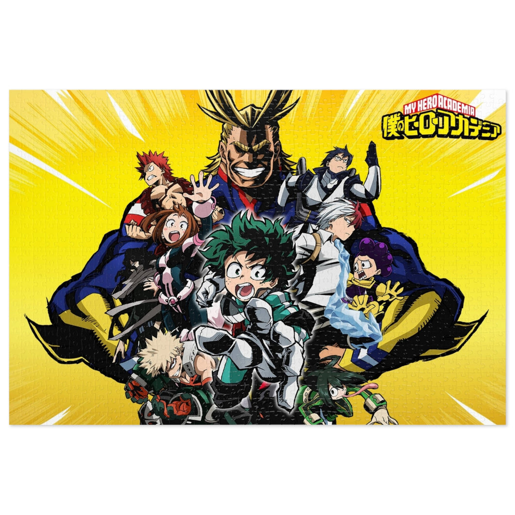 My Hero Academia Izuku Midoriya, Katsuki Bakugou, Tenya Iida, Shouta Aizawa, Tsuyu Asui Jigsaw Puzzle