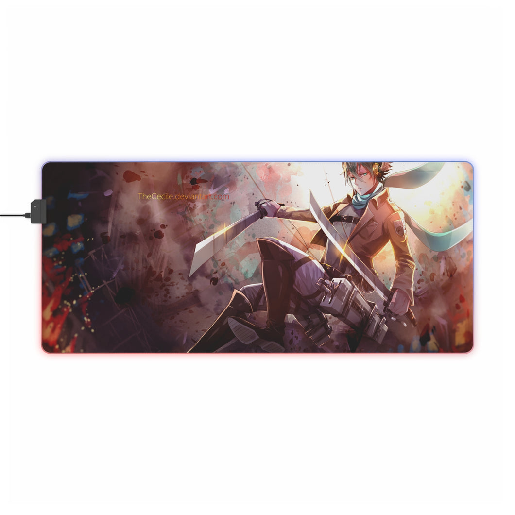 Anime Attack On Titan RGB LED Mouse Pad (Desk Mat)
