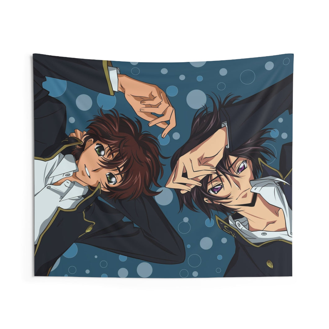 Code Geass Lelouch Lamperouge, Suzaku Kururugi Indoor Wall Tapestry