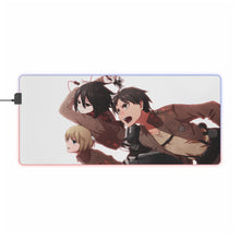 Load image into Gallery viewer, Eren,Mikasa and Armin RGB LED Mouse Pad (Desk Mat)
