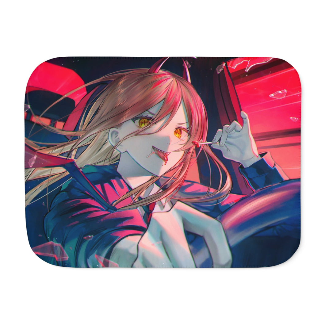 Anime Chainsaw Man Sherpa Blanket