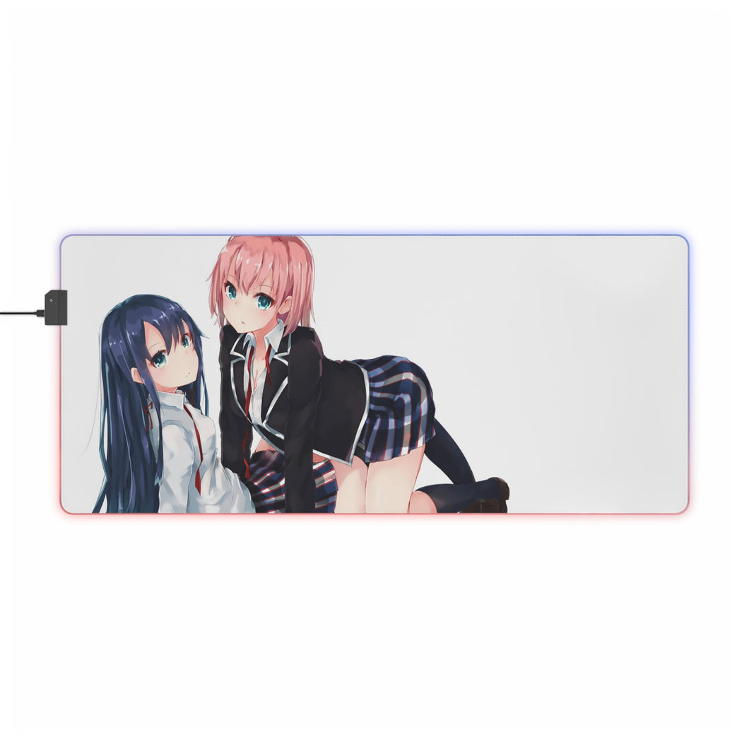 My Teen Romantic Comedy SNAFU Yukino Yukinoshita, Yui Yuigahama RGB LED Mouse Pad (Desk Mat)