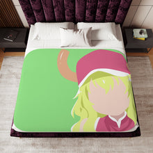 Load image into Gallery viewer, ‎Quetzalcoatl - Maid Dragon Minimalist V1 Sherpa Blanket
