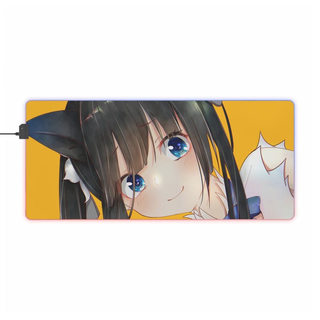 Is It Wrong To Try To Pick Up Girls In A Dungeon? RGB LED Mouse Pad (Desk Mat)