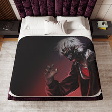 Load image into Gallery viewer, Ken Kaneki - Mask Sherpa Blanket
