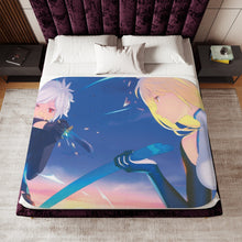 Load image into Gallery viewer, Is It Wrong To Try To Pick Up Girls In A Dungeon? Sherpa Blanket
