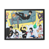 Anime Mob Psycho 100 Canvas Framed Art Print