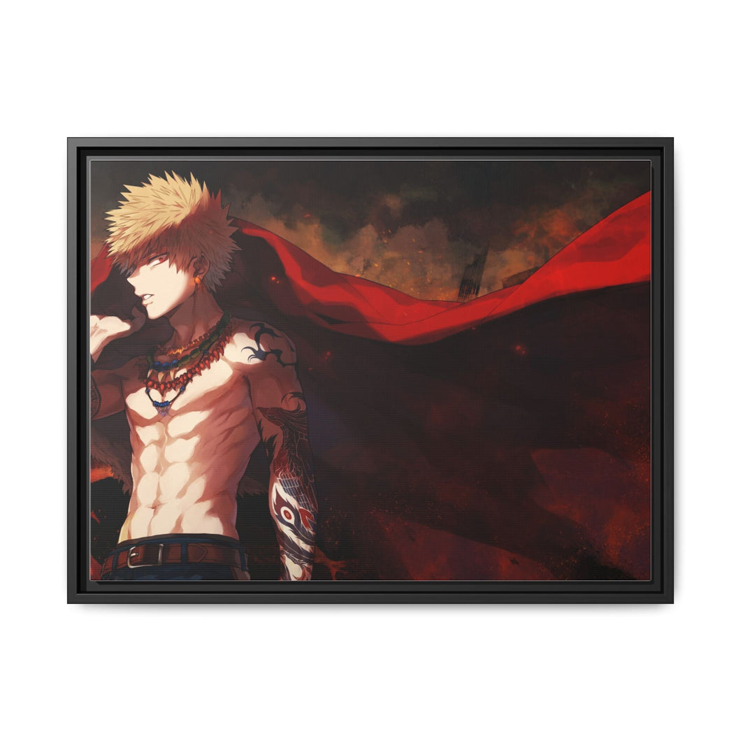 Katsuki Bakugo Canvas Framed Art Print