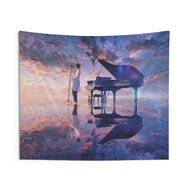 Singing on an endlessly reflected horizon Indoor Wall Tapestry