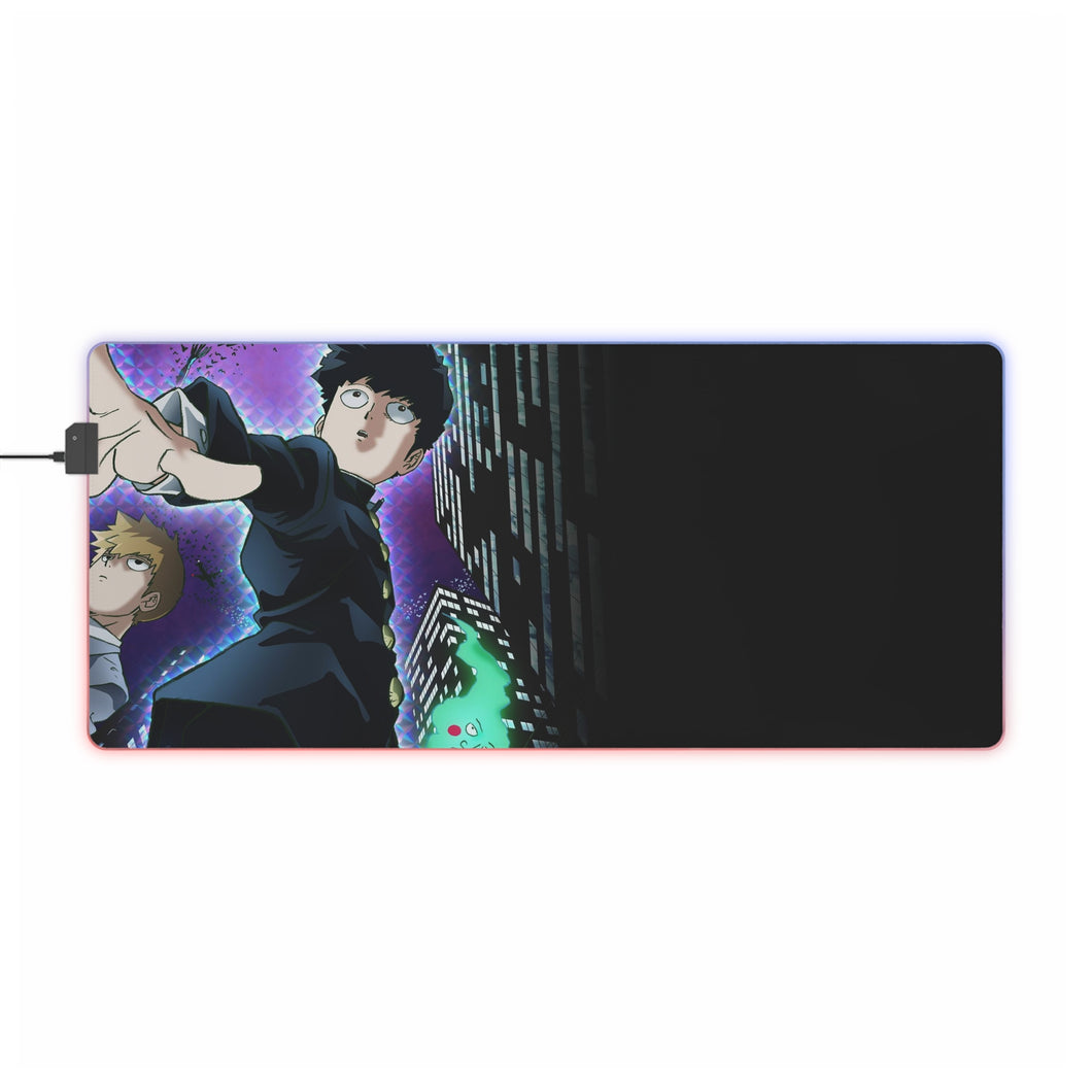 Mob Psycho 100 Arataka Reigen, Shigeo Kageyama RGB LED Mouse Pad (Desk Mat)