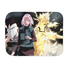 Load image into Gallery viewer, Team 7: Sasuke,Sakura and Naruto Sherpa Blanket
