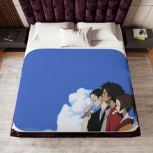 Load image into Gallery viewer, Anime Samurai Champloor Sherpa Blanket

