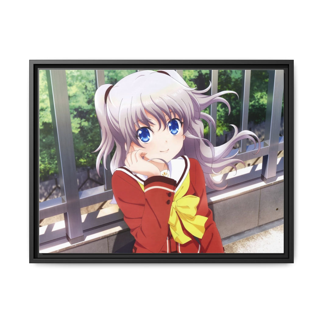 Nao Tomori smiling Canvas Framed Art Print