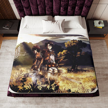 Load image into Gallery viewer, Eren and Levi Sherpa Blanket
