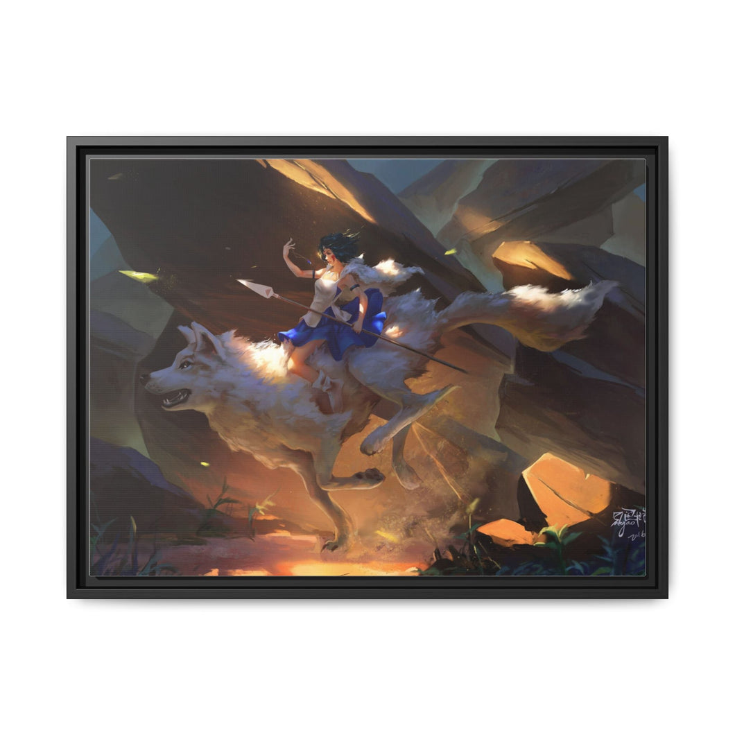 Anime Princess Mononoke Canvas Framed Art Print