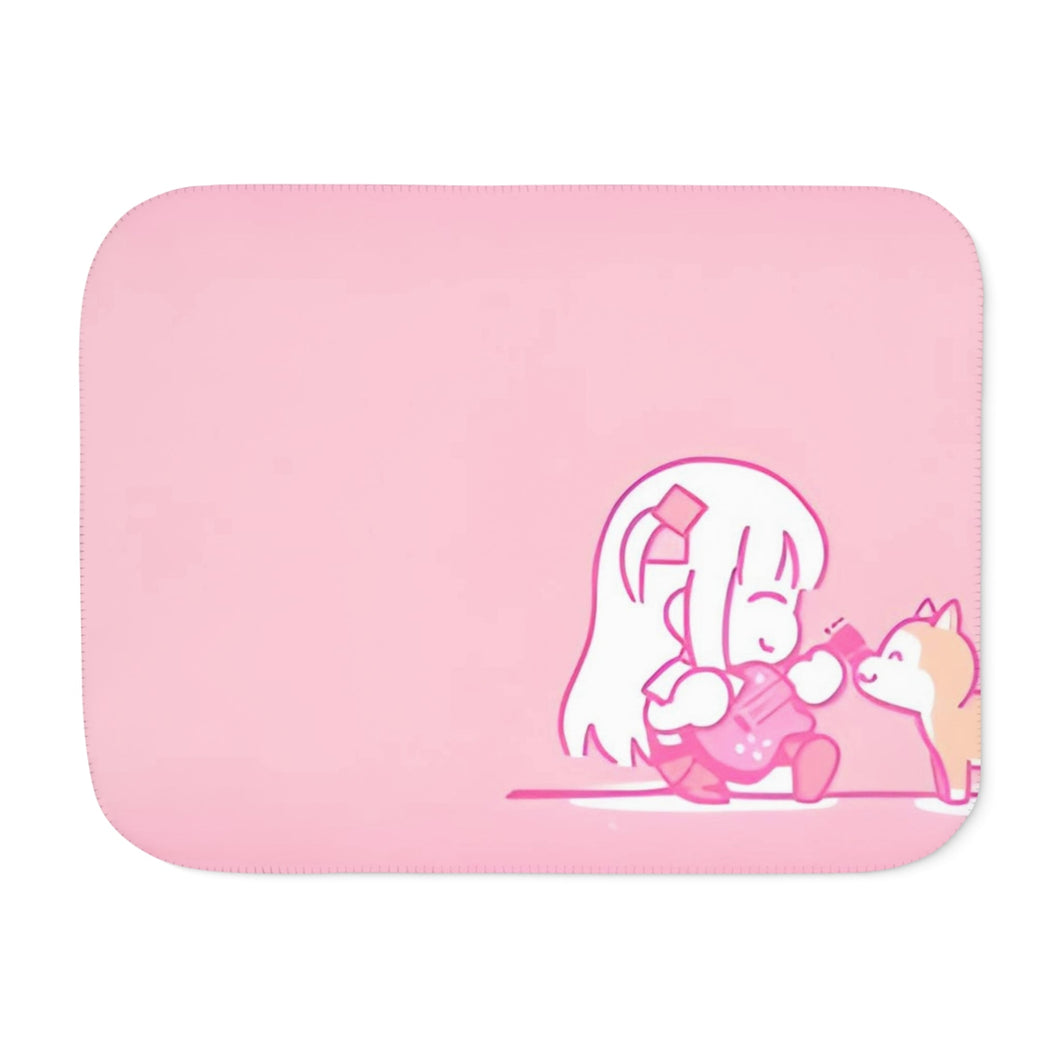 Bocchi the Rock! Wallpaper Sherpa Blanket