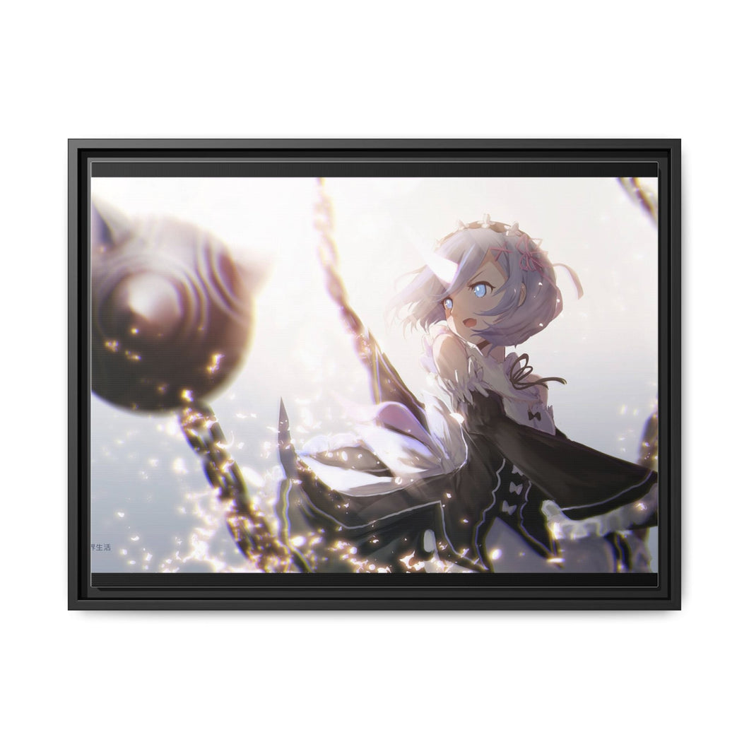 The one-horned Demon Canvas Framed Art Print