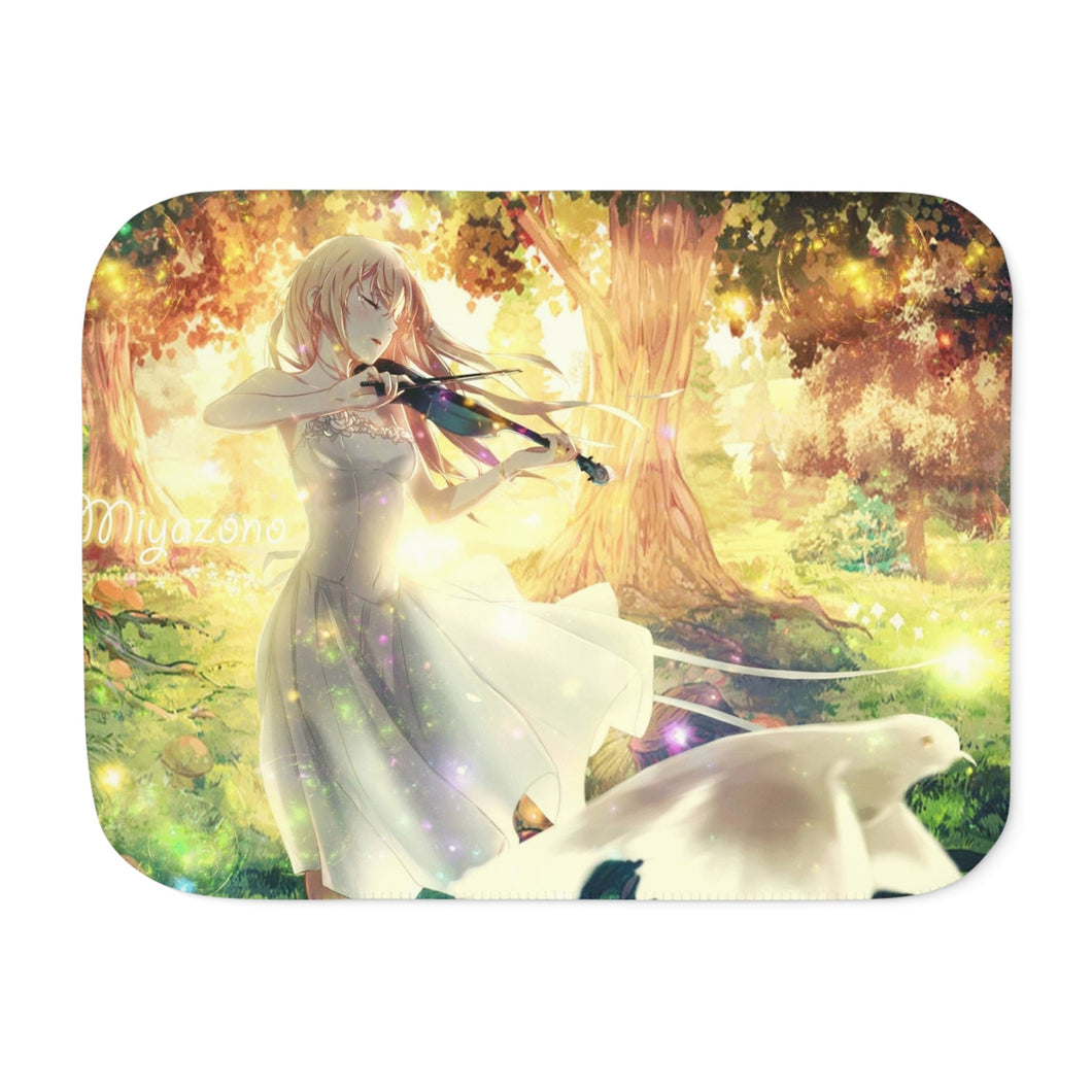 Anime Your Lie in April Sherpa Blanket