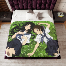 Load image into Gallery viewer, Eru Chitanda  Mayaka Ibara in the garden Sherpa Blanket
