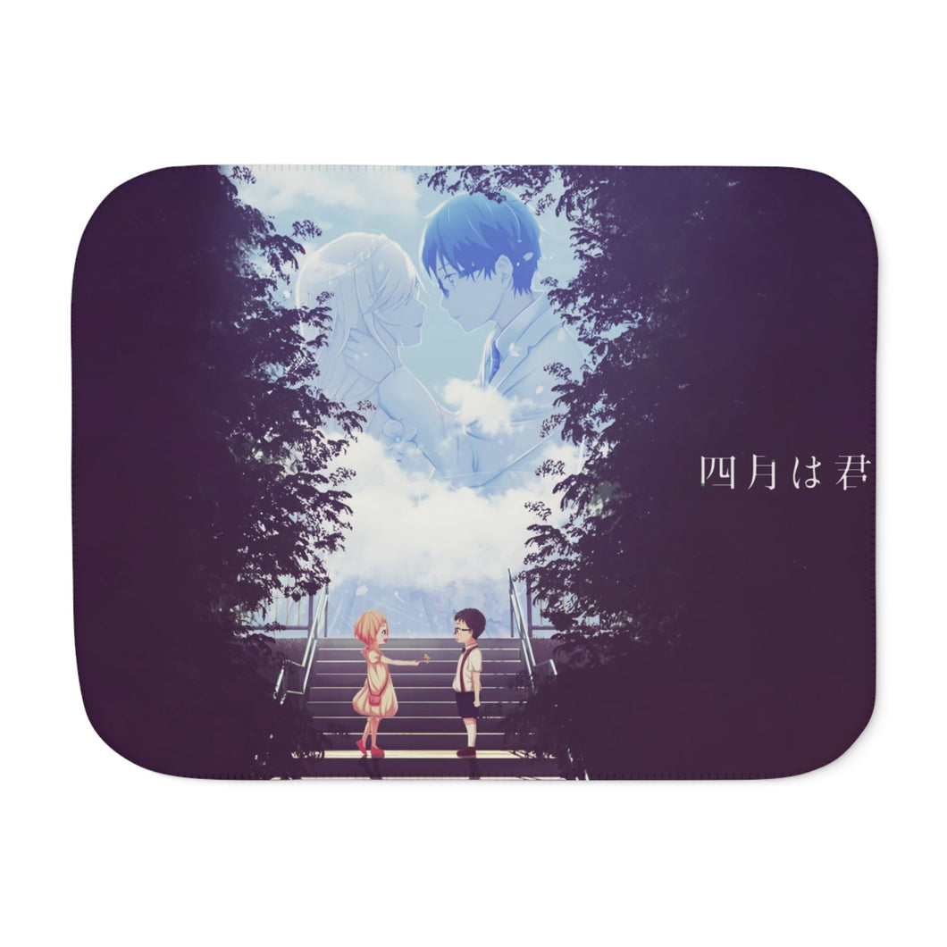 Anime Your Lie in April Sherpa Blanket