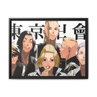 Tokyo Revengers Keisuke Baji, Takashi Mitsuya, Kazutora Hanemiya Canvas Framed Art Print