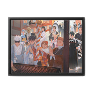 Satoru Gojo, Yuji Itadori, Aoi Todo, Toji Fushiguro, Mahito, Kento Nanami, Nobara Kugisaki, Toge Inumaki, Utahime Iori, Megumi Fushiguro, Maki Zenin, Momo Nishimiya, Shoko Ieiri and Yoshinobu Gakuganji Canvas Framed Art Print