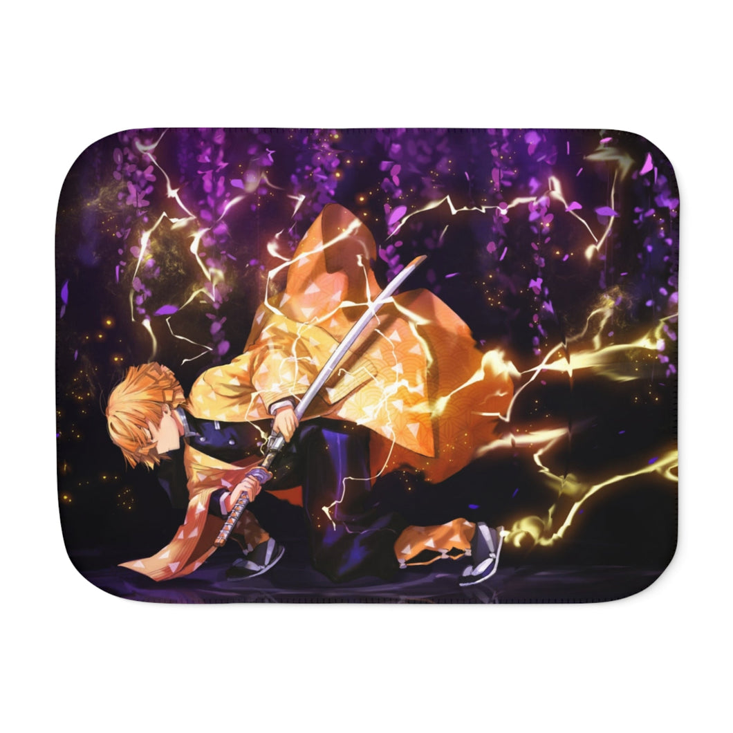 Demon Slayer: Kimetsu no Yaiba Zenitsu Agatsuma Sherpa Blanket