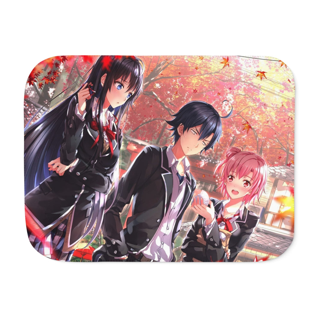 My Teen Romantic Comedy SNAFU Hachiman Hikigaya, Yukino Yukinoshita, Yui Yuigahama Sherpa Blanket