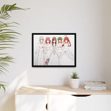 Load image into Gallery viewer, The Quintessential Quintuplets Miku Nakano, Itsuki Nakano, Nino Nakano, Yotsuba Nakano, Ichika Nakano Canvas Framed Art Print
