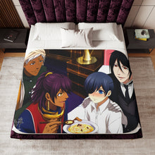 Load image into Gallery viewer, Black Butler Sherpa Blanket
